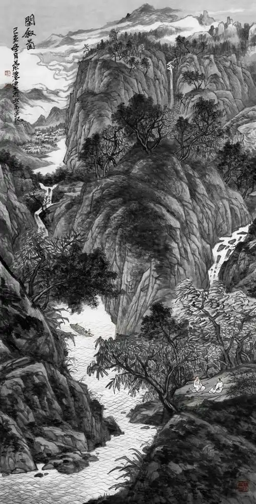 叶浓山水画作品欣赏