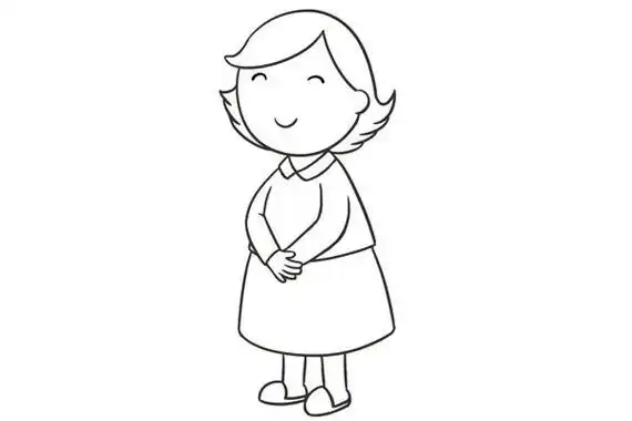 妈妈简笔画怎么画简单漂亮妈妈简笔画步骤