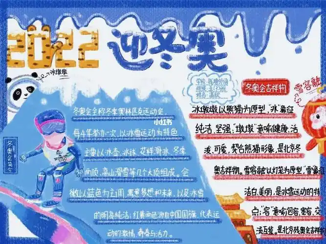 冰雪迎冬奥手抄报