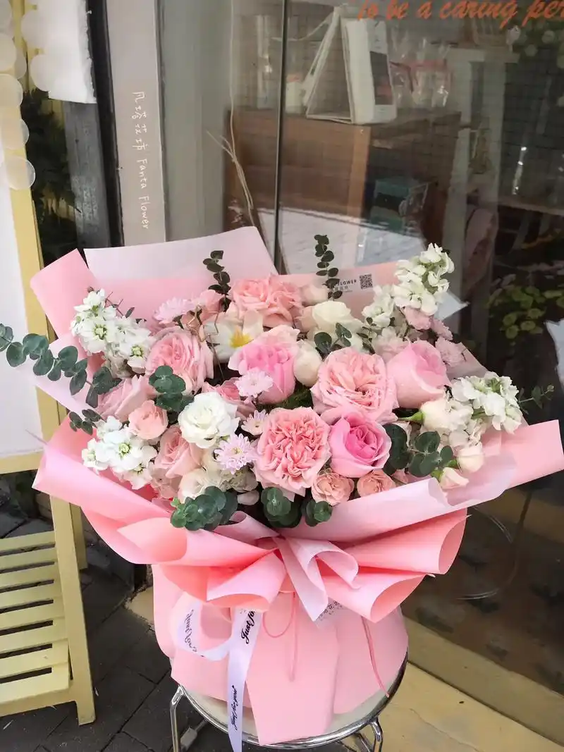 粉色系花束|温柔从容如和熙的春风.送给姐姐的花祝她生日快乐 - 抖音