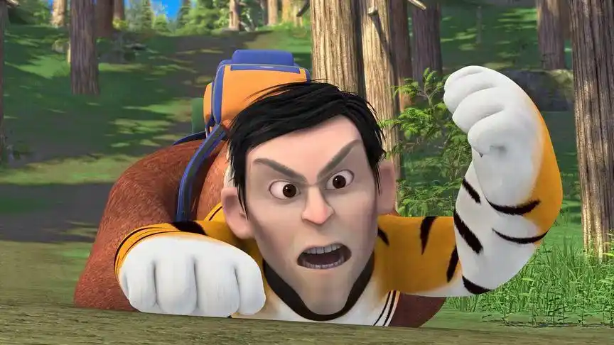 熊出没:经过大家的努力终于找到了老虎,但是却是大马猴假扮的