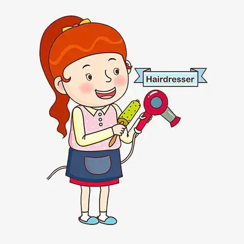 理发师简笔画人物形象卡通男生手绘简约剪刀理发简笔画大图发型师的简