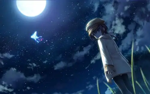 动漫一个人走的孤独背影