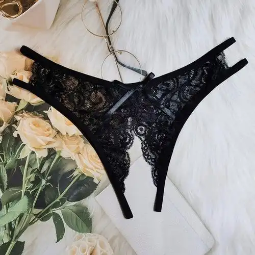 情侣助兴趣内衣裤性感免穿脱约会方便做男受女蕾丝开放扶她丁字裤