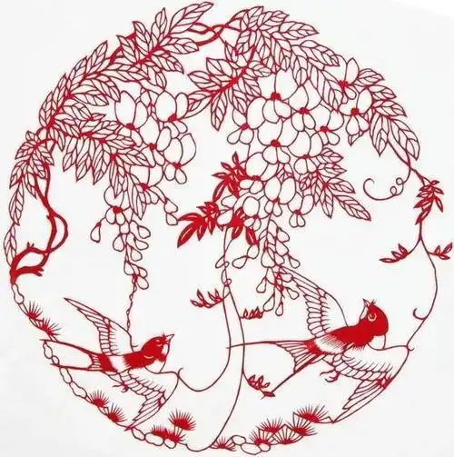 剪纸花鸟图案图片 手工剪纸图片大全简单-普车都