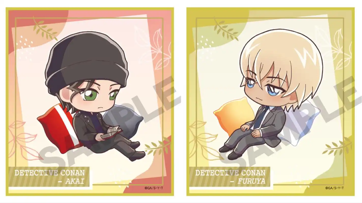 名侦探柯南:休闲系列q版周边,小哀玩笔记本电脑,新兰温情对视