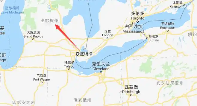 底特律在哪里底特律属于美国哪个州底特律地理位置