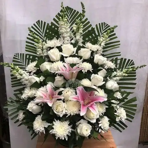 白事花篮 手提篮 花圈(丧事 扫墓)