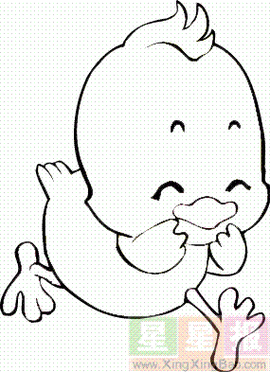 在笑的动物简笔画