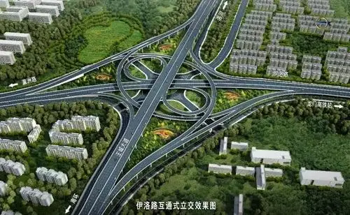 王城大道与南环路交叉口,已建设双喇叭全互通立交.