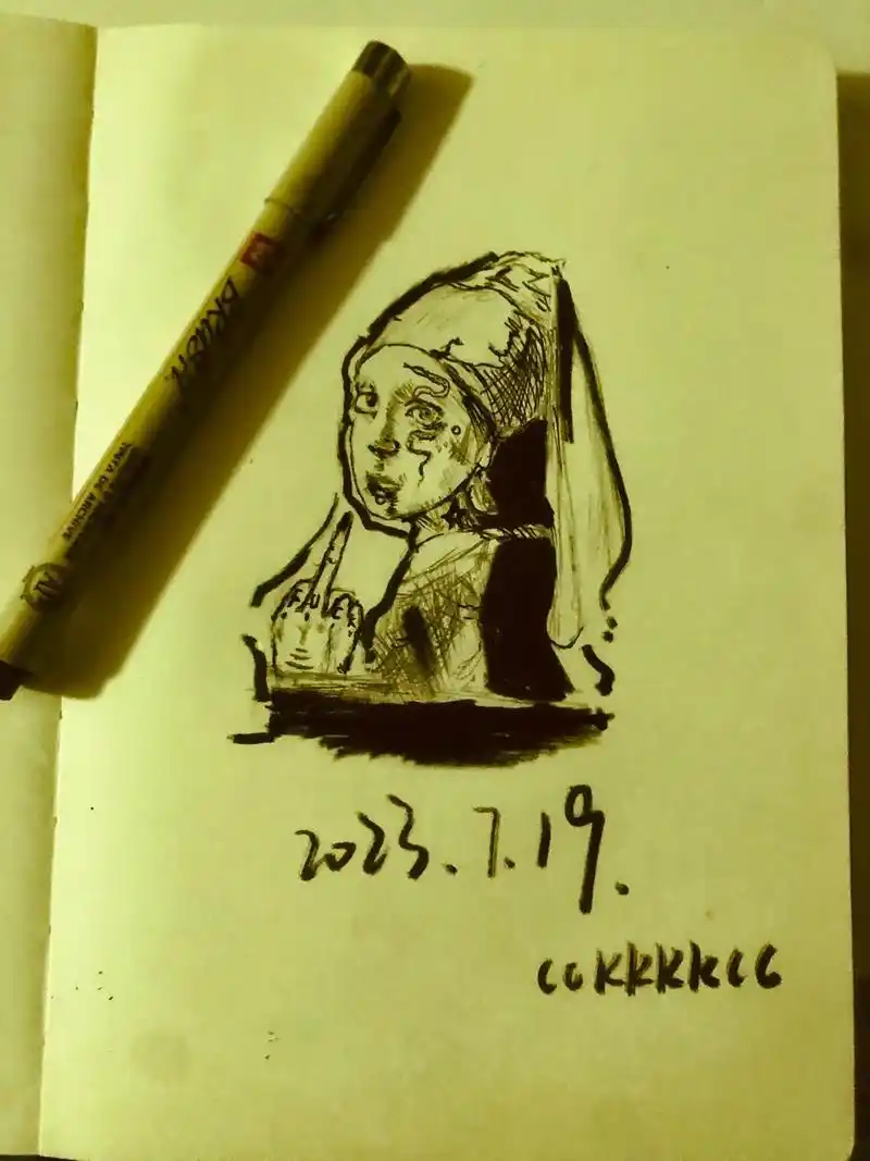 一位优雅的体温38度的野人浅画一下#画画 #野人 #简笔画  - 抖音