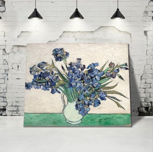 北欧风梵高鸾尾花名画diy数字油画自己绘画客厅房间装饰挂画礼物