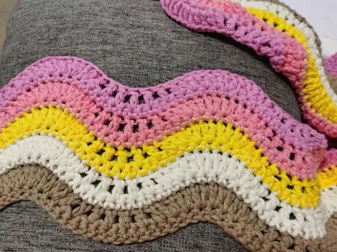 我的手工日常适合新手的波浪毯