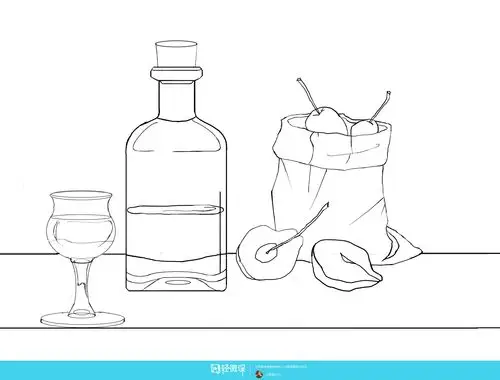 静物线稿素描速写绘画基本练习