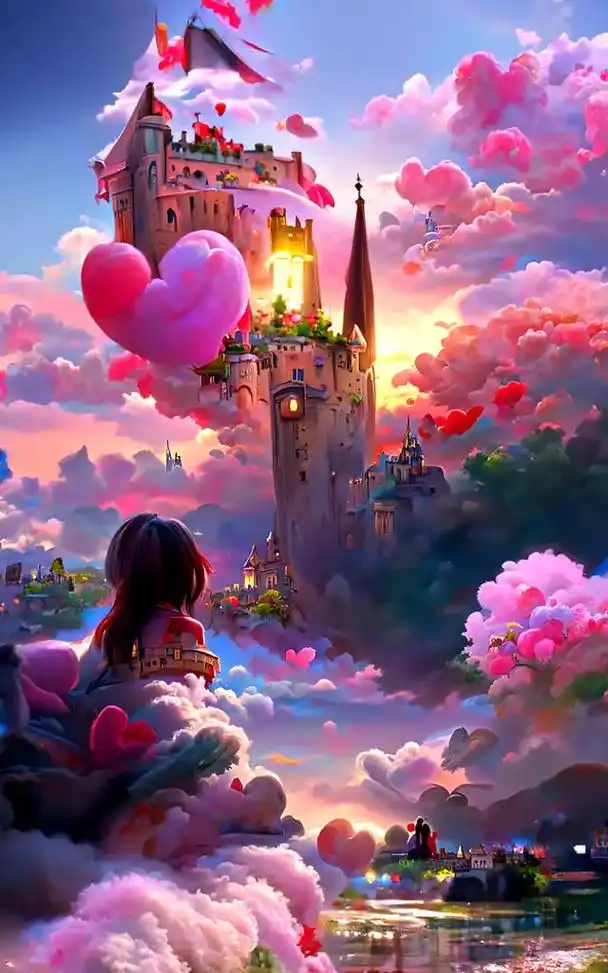 图文伙伴计划 #唯美星空#玫瑰壁纸,一座美丽的空中城堡,被 - 抖音