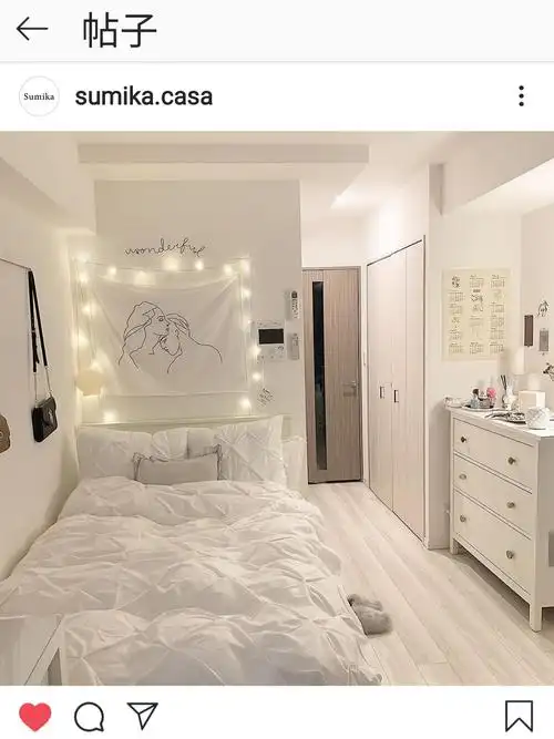 ins风 卧室 房间 女生 图源instagram 礼貌拿图 不要擅自把名字截掉