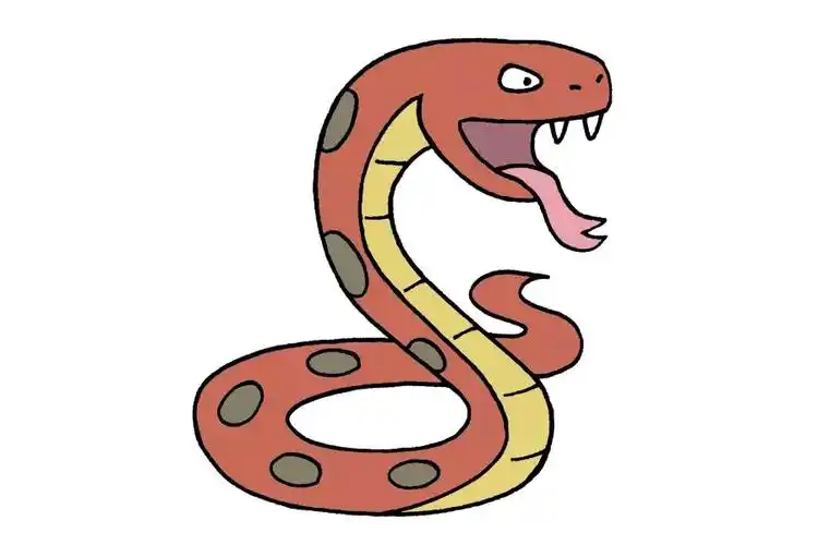 如何一步一步地画一条凶恶的蛇