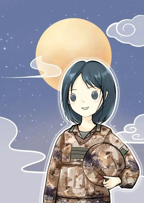 中秋佳节,送你一组军人漫画壁纸_央广网