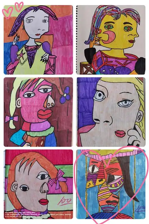 《向大师致敬》绘画作品