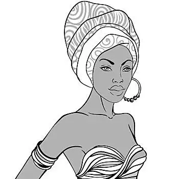 非洲女人,耳饰,头像,美女,缠头巾