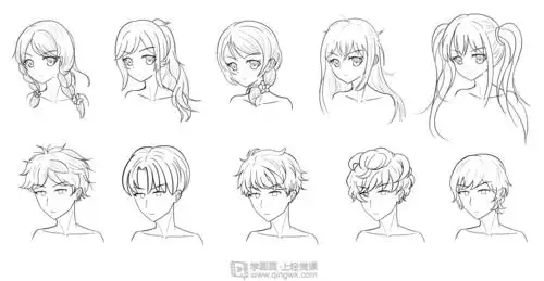 作业:从零开始学动漫之动漫人物头发的画法与训练技巧 - rh05708-冰枷