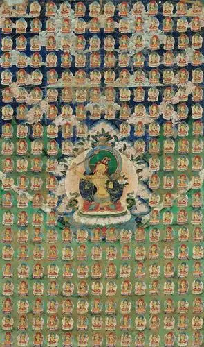 【万佛图 立轴 设色纸本】拍卖品_图片_价格_鉴赏