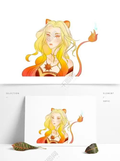 猫耳朵可爱少女装饰元素