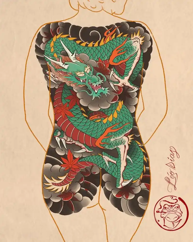 青龙满背.#纹身 #tattoo #日式老传统 #想纹就纹  - 抖音