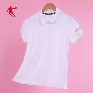 乔丹短袖t恤女2021夏季新款翻领上衣女装运动服透气速干polo衫