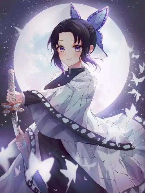 蝴蝶忍古风头像壁纸背景图有文案