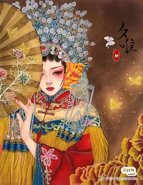 戏子入画  #手绘 #花旦 #手绘人物  #彩铅人物这个是之前画的了,凳北