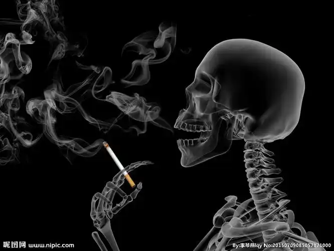禁止吸烟骷髅头烟雾特效图片