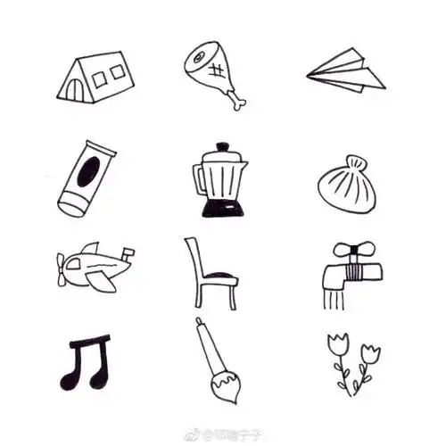 生活用品简笔画(简笔画大全)