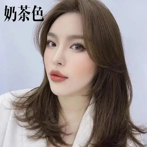 烟熏棕色染发剂2021流行色摩卡棕显白纯植物染黑彩染