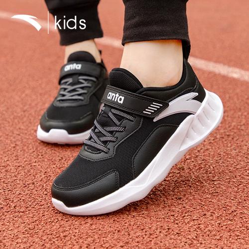 安踏 学生_安踏童鞋男童运动鞋秋季正品中大童皮网儿童跑步鞋男孩小