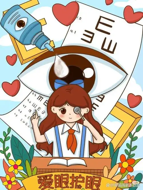 太棒了40张爱眼护眼主题绘画正确用眼保护眼睛