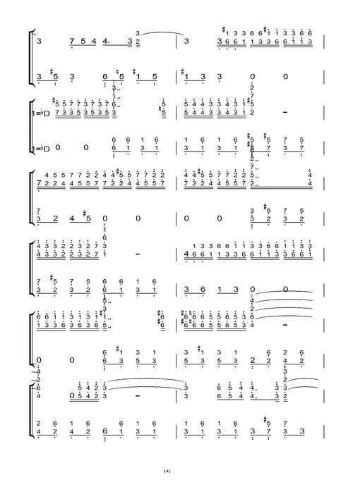 秋日私语(完整精确版)克莱德曼(原版)钢琴双手简谱 钢琴谱