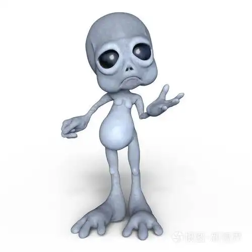 一个婴儿外星人 3d cg 渲染照片-正版商用图片00bzva-摄图新视界