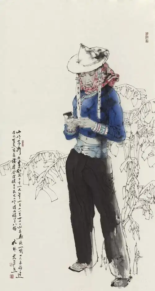 孔维克惠安水墨人物写生欣赏