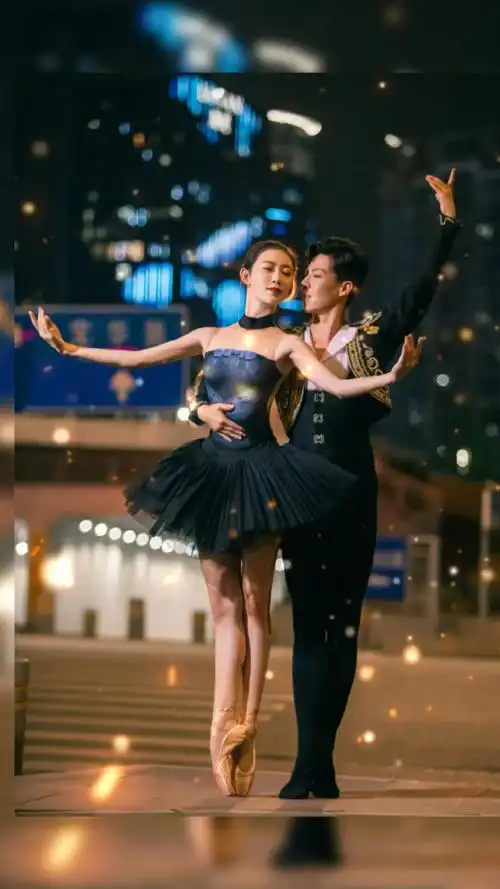 双人芭蕾舞|舞蹈夜景拍摄|神仙情侣
