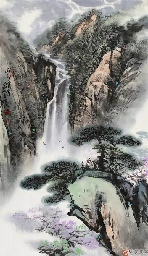 王凌云 四尺三开《山水清音》 运河艺术研究院院长 - 写意山水画 - 99