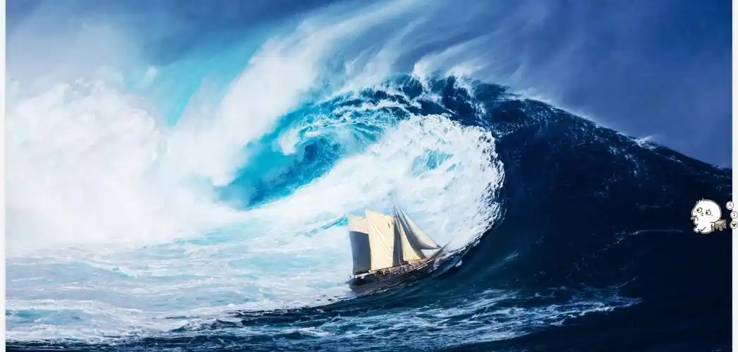 需要一个符合乘风破浪主题的ppt高清背景图