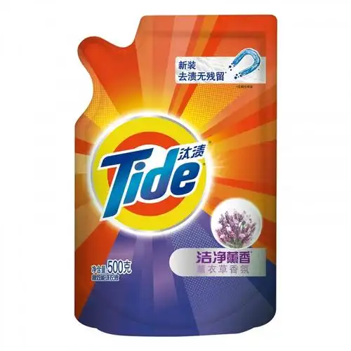 汰渍洗衣液洁净薰香薰衣草香香氛500g*1袋装补充装深层清洁