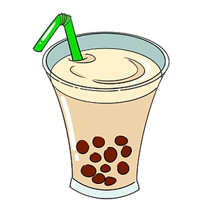 珍珠奶茶卡通插画