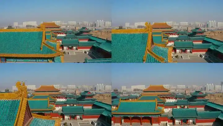 山西大同代王府航拍4k常规视频