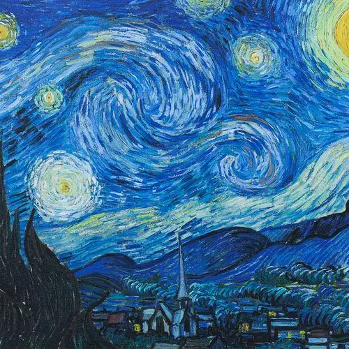 热销精准十字绣欧式玄关装饰画卧室挂画印象派原作版画梵高星空