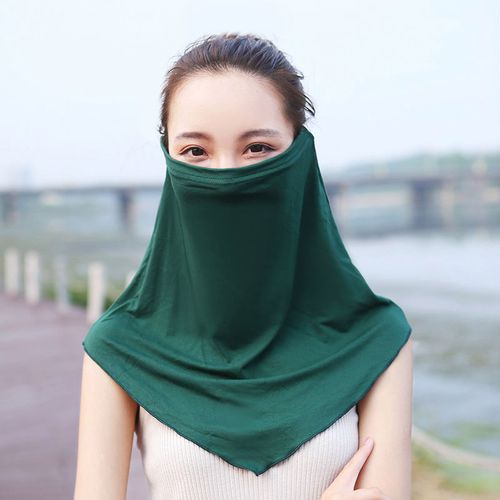 防晒面罩全脸挂耳防晒面罩女全脸护颈开车练车护脸遮阳口罩薄款挂耳