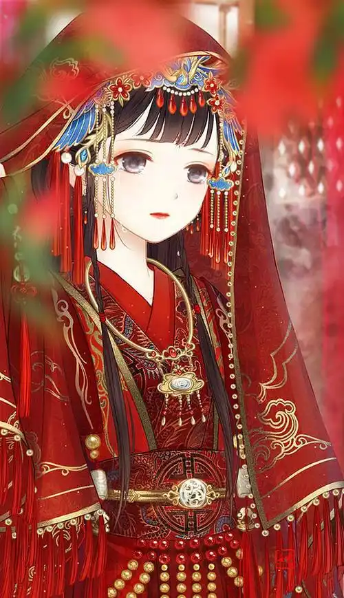 一身艳丽红装只为嫁给心爱的他二次元美若天仙的古风新娘今日头条www