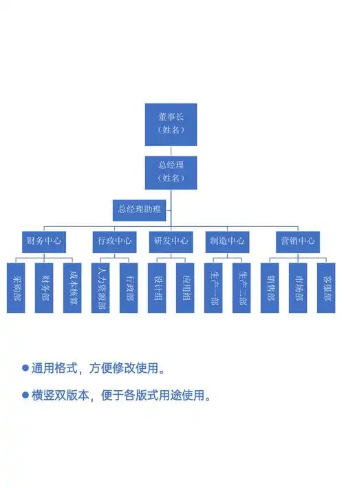 公司组织架构图模板可编辑