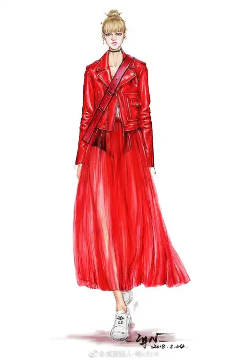 手绘 时装 插画 设计